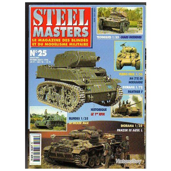 steelmasters 25 �puis� �diteur , panther f, , 1�re dfl, panzer III afrique ,t-26 urss, le 1er rfm