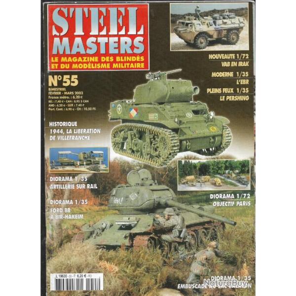 steelmasters 55 , pershing,  1944 lib�ration de villefranche, artillerie sur rail , ebr sahara,
