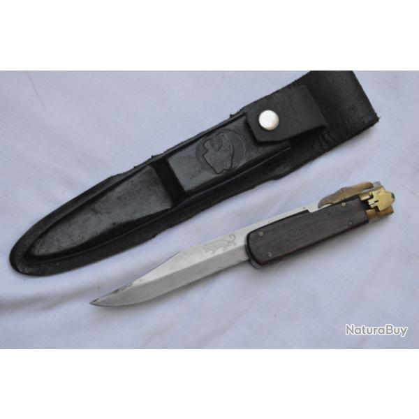 COUTEAU DE CHASSE A LAME PLIANTE TYPE BOWIE-MARQUE LEOPARD