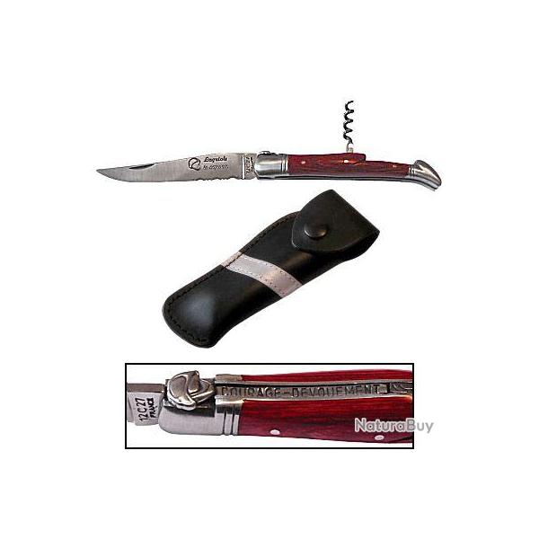 � vos initiales  GRATUIT LAGUIOLE SAPEUR POMPIER forg�  tire bouchon  + �tui COUTEAU