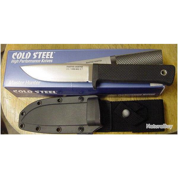 Poignard Couteau Cold Steel Master Hunter Acier VG-1 San Mai III Manche Kraton Etui CS36JS