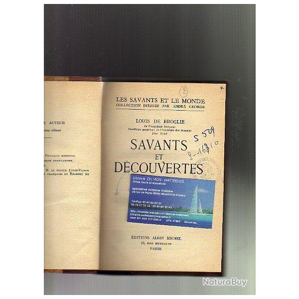 savants et d�couvertes.einstein, maurice de broglie,max planck,