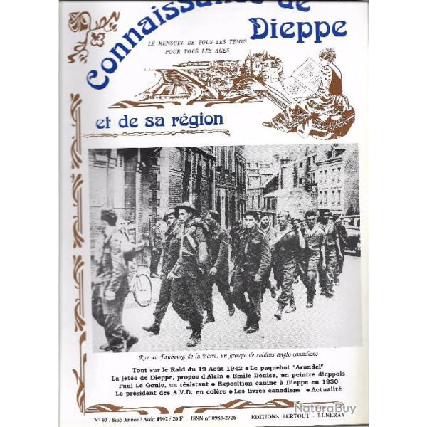 lot de 3 revues d�barquement de dieppe 19 aout 1942 , connaissance de dieppe