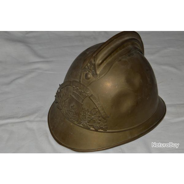 CASQUE SAPEURS POMPIERS Mle 1895-VILLAGE ESCLES (VOSGES)-FIREMEN HELMET M.1895