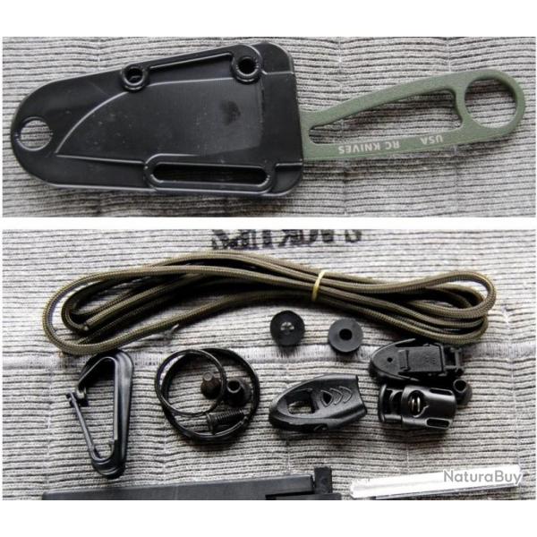 COUTEAU RAT CUTLERY / ESEE IZULA SURVIE AVEC KIT - RCIODK OD Green Survival Kit USA