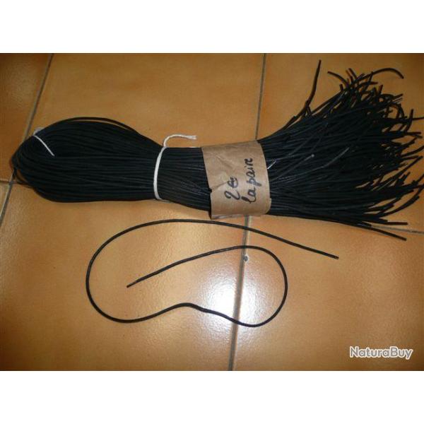 Paire de lacets noirs 90 cms ( Arm�e Espagnole )