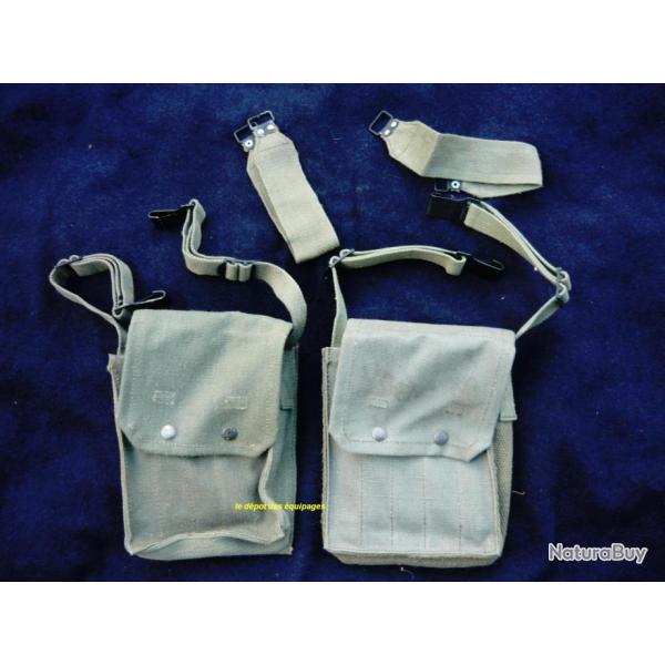 INDOCHINE  &   ALGERIE PAIRE PORTE CHARGEURS MAT 49 Mod�le TAP 1950-1953 + MANUEL 1949