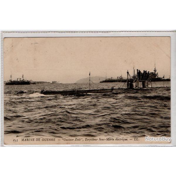CPA - MARINE DE GUERRE - " Gustave Zede " Torpilleur Sous - Marine �lectrique N�3844