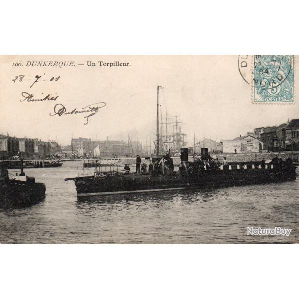 CPA - MARINE DE GUERRE - DUNKERQUE -Un Torpilleur N�3844