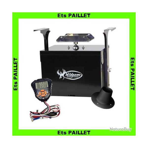 Agrainoir Automatique Num�rique Rotatif Wildgame 12V. TOUT EN METAL (ACIER GALVANIS�) TR�S ROBUSTE