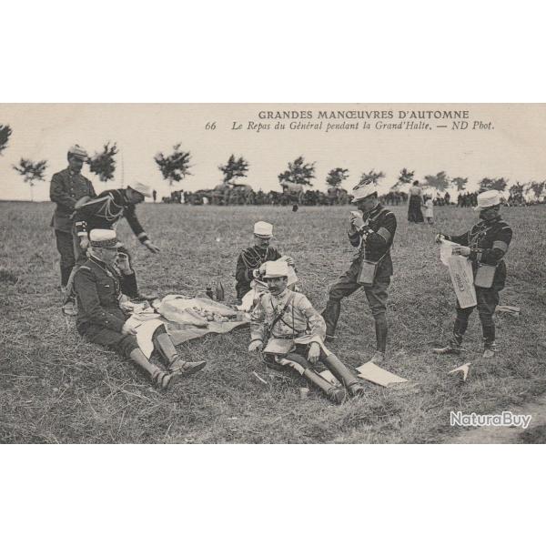 CPA- Grandes Manoeuvres  D'AUTOMNE -Le Repas du G�n�ral pendant la Grand 'Halte N�182