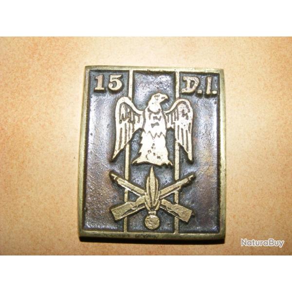 Plaque bronze 15�me DI