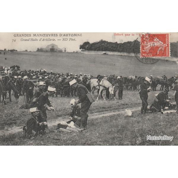 CPA- Grandes Manoeuvres D'AUTOMNE -Grand Halte d'Artillerie N�148