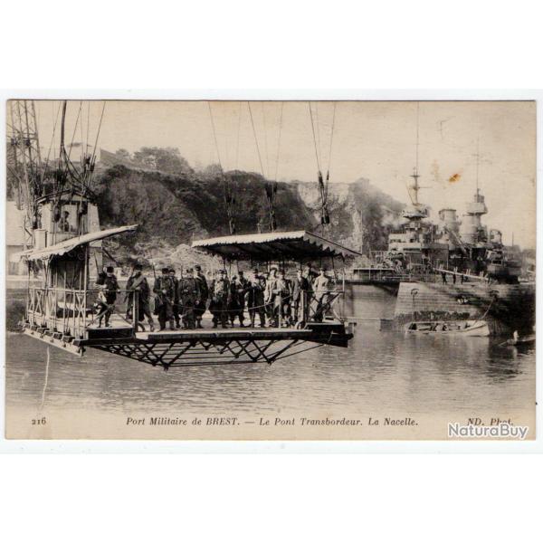 CPA -Port Militaire de BREST-Le Pont Transbordeur La Nacelle N�1225