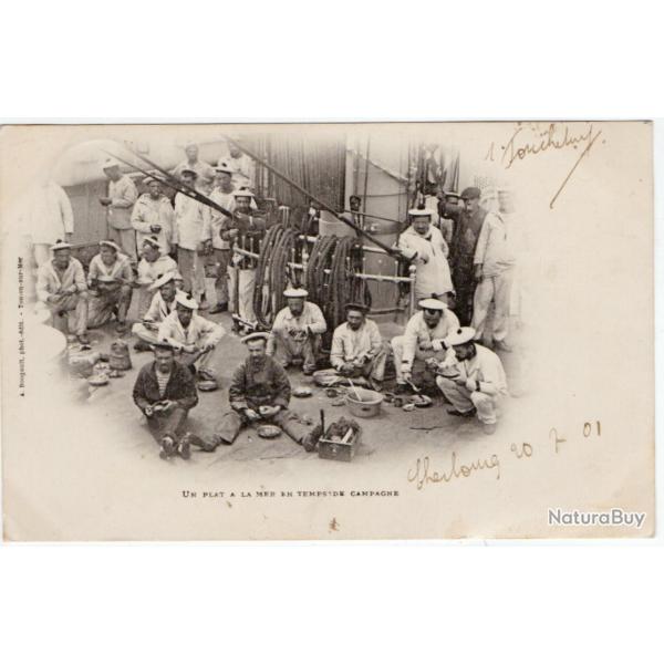 CPA - La vie du Marin - Un  plat � la mer en temps de campagne N�1218