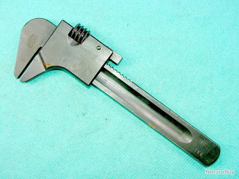 Ancienne Clé à Molette-Marteau - Outil De Métier - Fabrication Française - Design 1940-1960