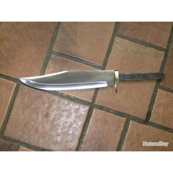 GRANDE LAME DE COUTEAU BOWIE A CUSTOMISER - FIXE - bl003