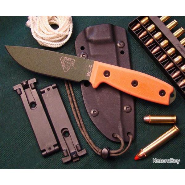 COUTEAU RAT CUTLERY ESEE RC-4 Orange OD - RC4POD COUTEAU SURVIE