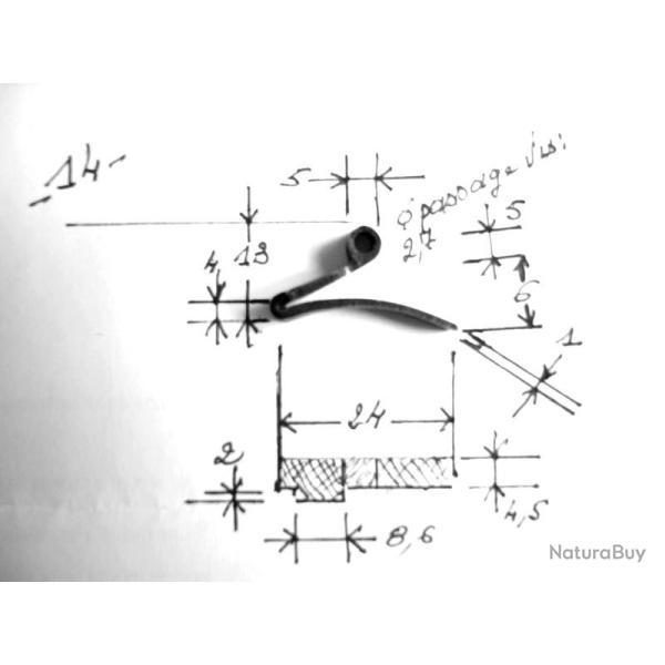 Ressort NEUF (n 14) pour platine de fusil de chasse ou autre.