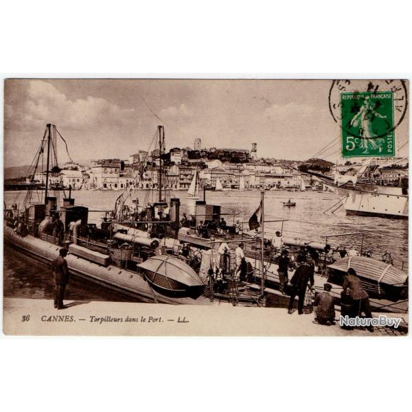 CPA - Marine Militaire  "CANNES" Torpilleurs dans le Port -N�1423