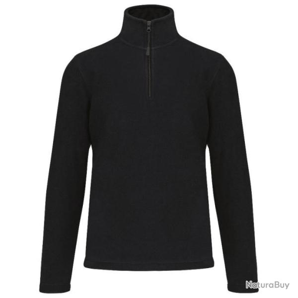 Micropolaire col zipp� noir - KARIBAN