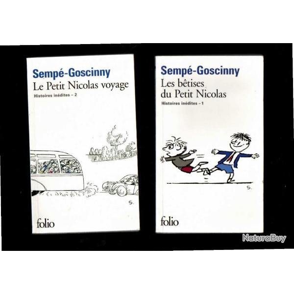 le petit nicolas voyage et les btises de petit nicolas de semp-goscinny folio histoires indites