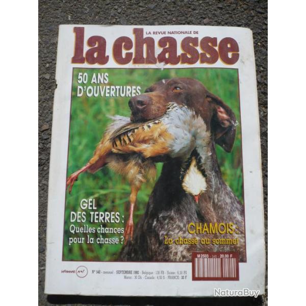 Revue nationale de la chasse n�540 - septembre 1992