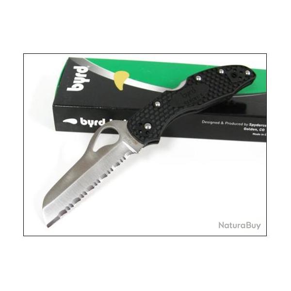 COUTEAU SPYDERCO BYRD MEADOWLARK RESCUE 2 Black BY19SBK2 Acier 8Cr13MoV