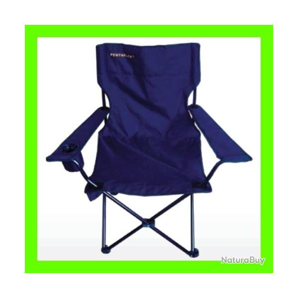 CHAISE PLIANTE avec accoudoirs et housse de transport. Pour Observation, Peche, Chasse, Camping ...