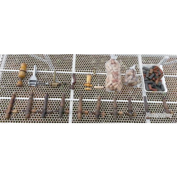 Bouchonneuses et nombreux ustensiles