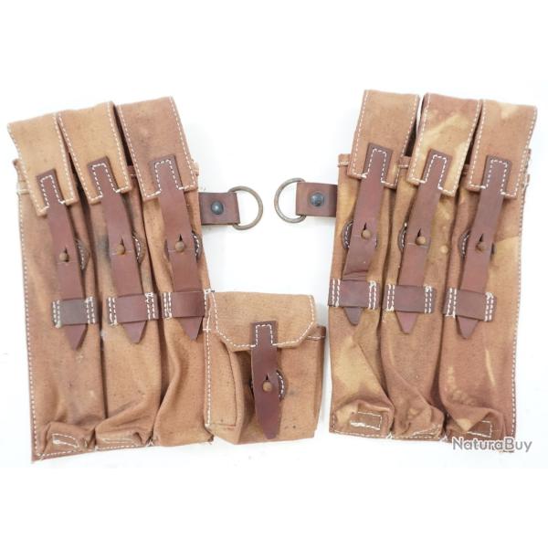Paire de porte chargeur pour MP38 ou MP40 terrain fauve