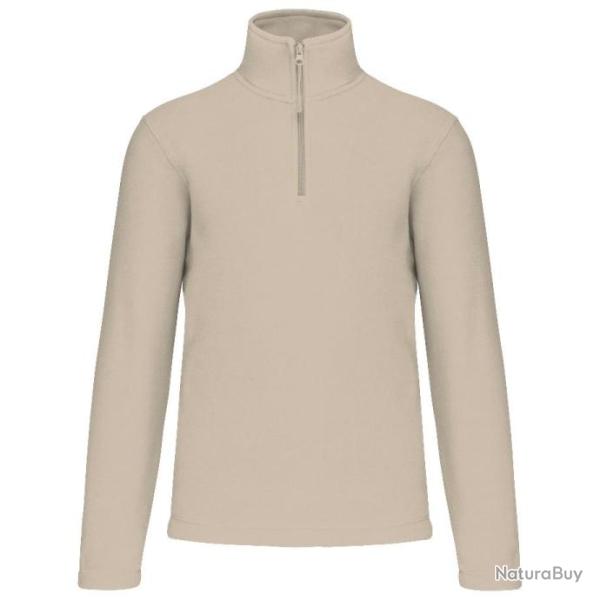 Micropolaire col zipp� beige - KARIBAN