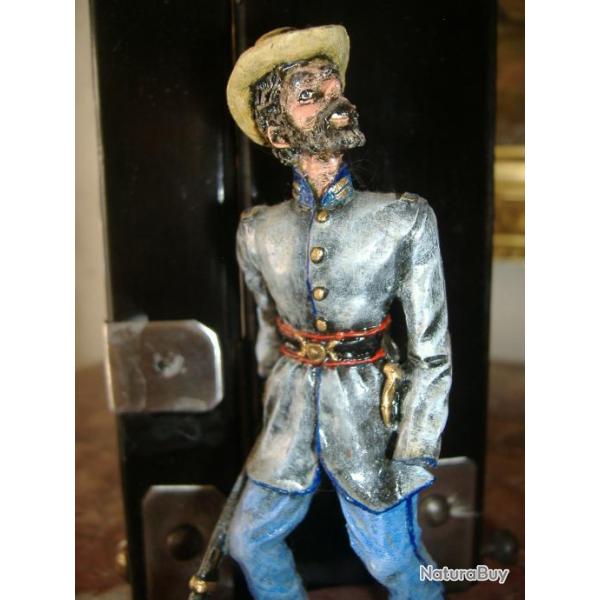 CSA INFANTRY OFFICER , FIGURINE 100 MM , ECHELLE 1/18e