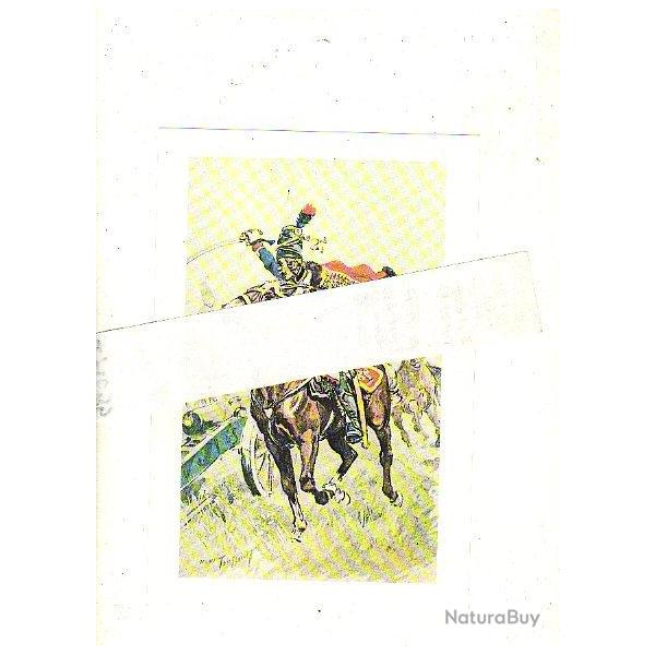gravure moderne charge de hussards du 4e rgiment (1792) soldat de l'an II