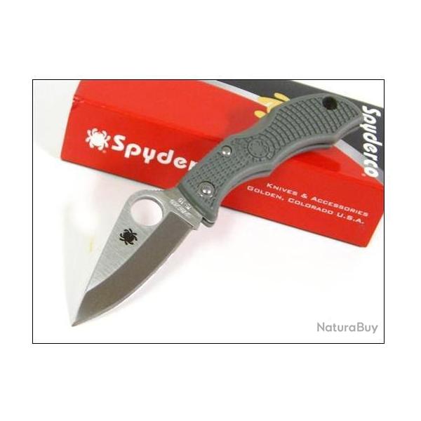 Couteau SPYDERCO LADYBUG 3 Foliage Green FRN Acier VG-10 Plain Made In Japan SCLFGP3