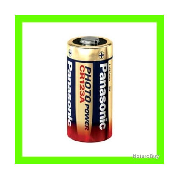 Pile Lithium PANASONIC CR123 CR123A 3V Haute Performance NEUVE, Expiration 2029
