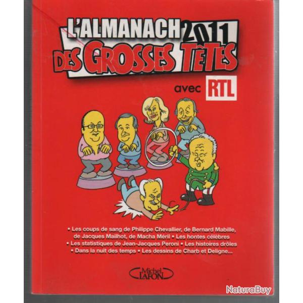 L'almanach 2011 des grosses ttes avec rtl , humour