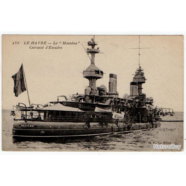 CPA - Marine Militaire  " LE HAVRE - Le " Mass�na " Cuirasse d'Escadre  -N�1196