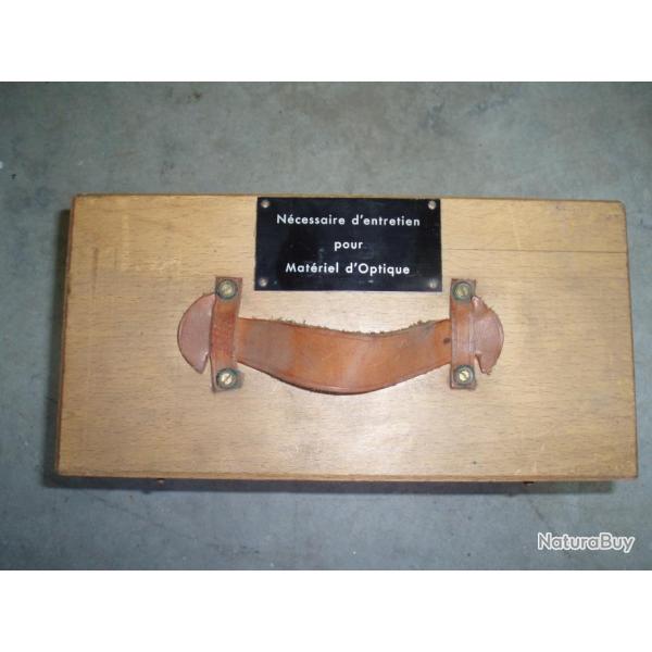 CAISSE / BOITE VIDE  POUR ENTRETIEN MATERIEL OPTIQUE ARMEE FRANCAISE