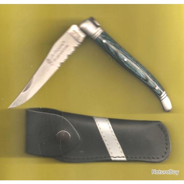 LAGUIOLE GENDARMERIE -forg�-  Couteau GRAV� +Initiales GRATUITES + �tui CUIR