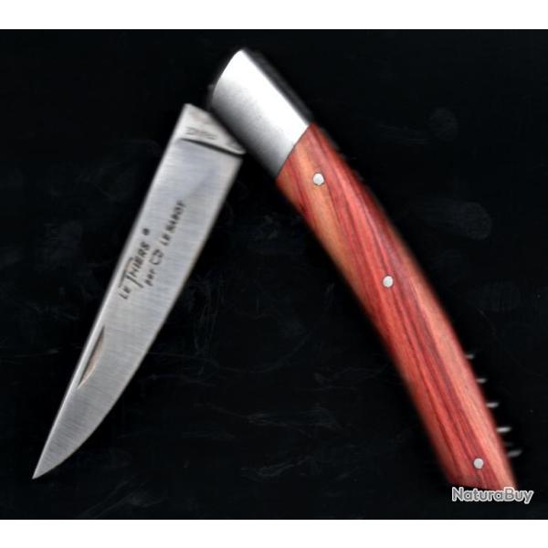 LE THIERS Bois de Rose �l�gant Couteau � ton Pr�nom TIRE BOUCHONS