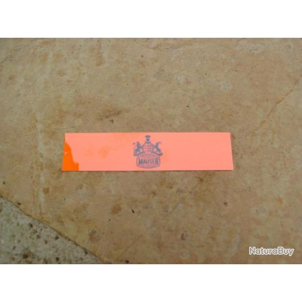 Autocollant Mauser Orange Fluo
