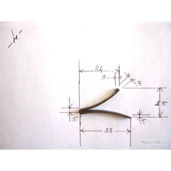 Ressort NEUF  (n� 4) pour platine de fusil de chasse.