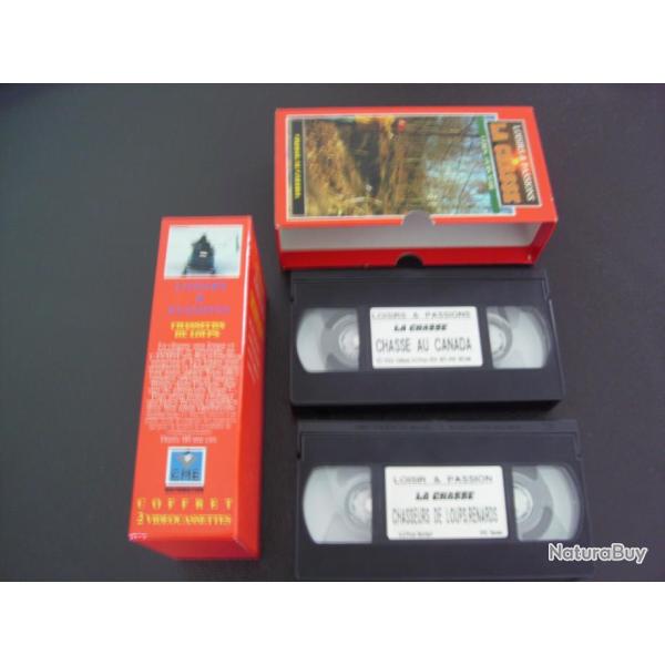 Coffret de 2 videocassette chasse hors normes !! dpaysement total !!