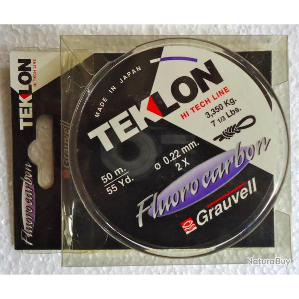 FIL TEKLON FLUOROCARBON 50 mtres de 0,22.