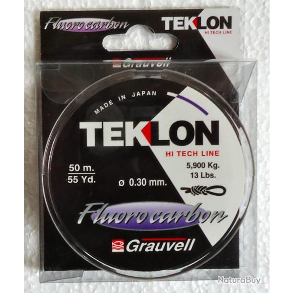 FIL TEKLON FLUOROCARBON 50 m�tres de 0,30