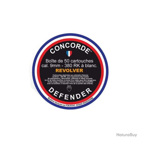 Cartouches A Blanc Concorde Defender 9 mm RK Pour R�volver