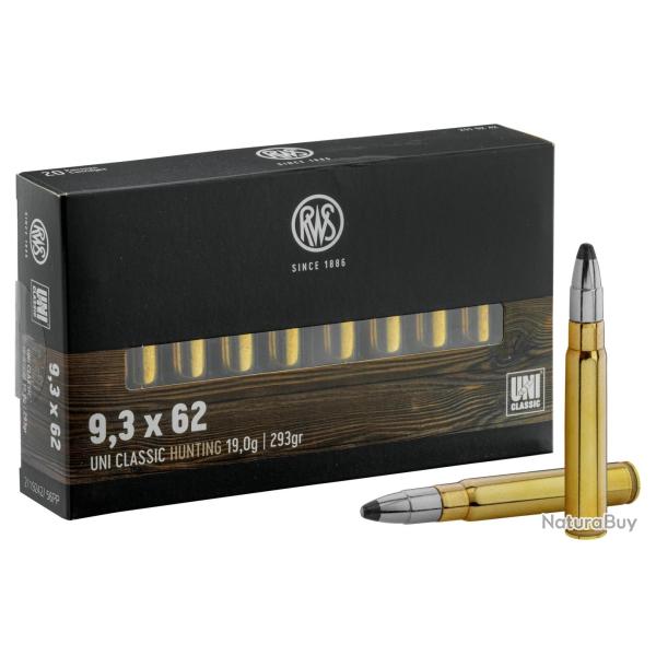 Balles de Chasse RWS UNI Classic Calibre 9.3x62