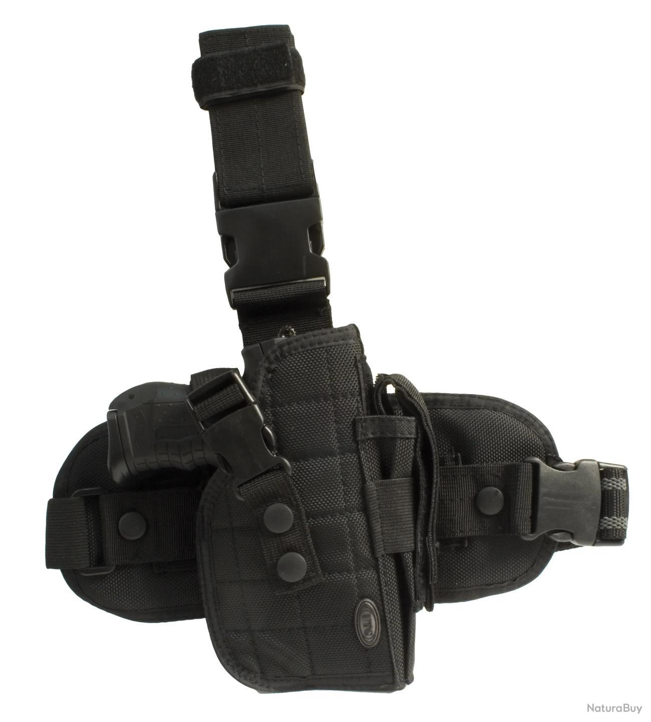 Holster De Cuisse Gaucher Universel Semi-Rigide Swiss Arms - Noir