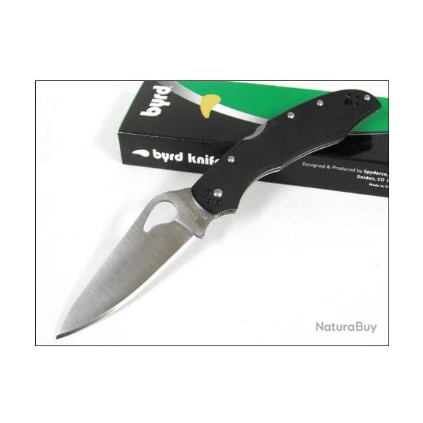 COUTEAU SPYDERCO BYRD Cara Cara 2 G-10 Plain Edge Knife BY03GP2 Acier 8Cr13MoV